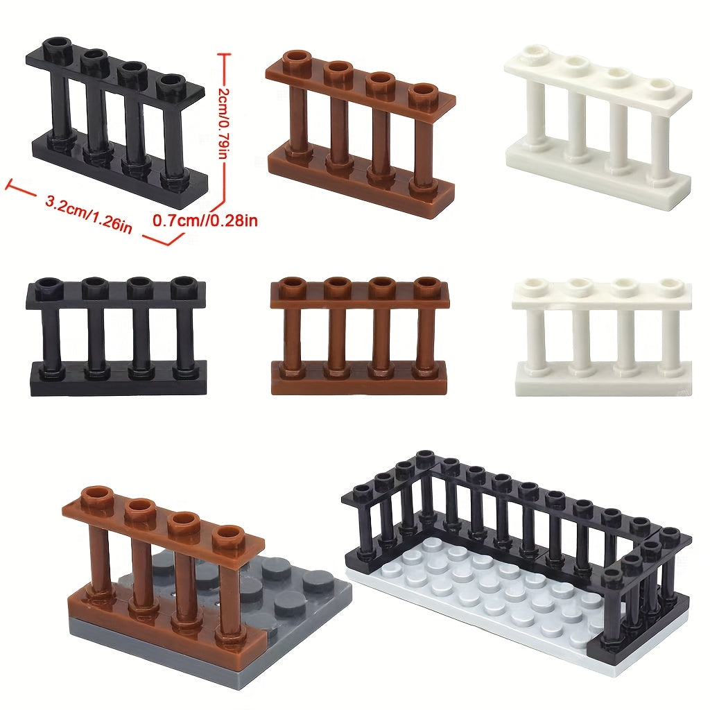 8pcs Railings 1/4 Small Particle Fence Accessories