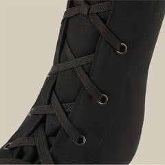 Girl's High Top Lace Up Canvas Dancing Boots Comfy Non Slip Solid Shoes