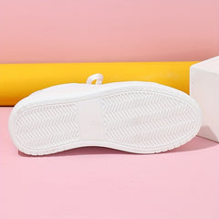 Women's Minimalist Solid Sneakers Low Flat Lace-up Sporty Shoes
