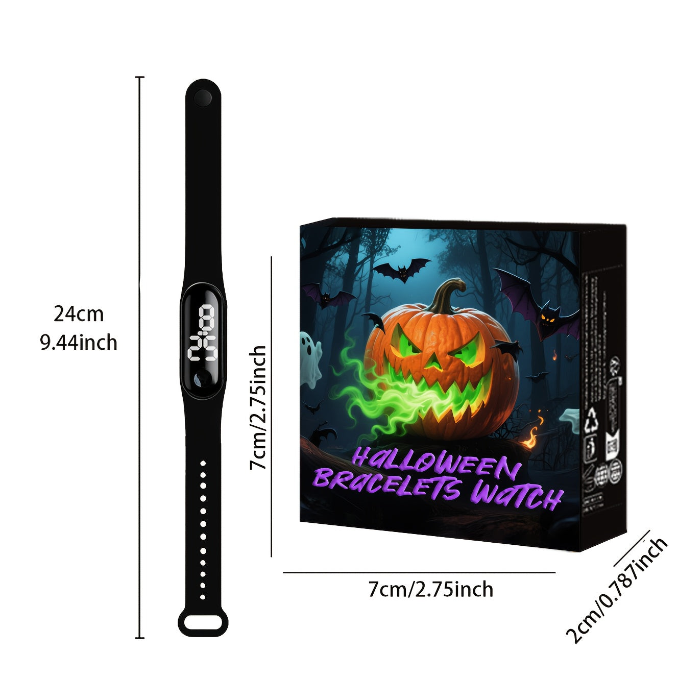 Halloween Electronic Watch Pumpkin and Witch Candy Party Joy Harvest
