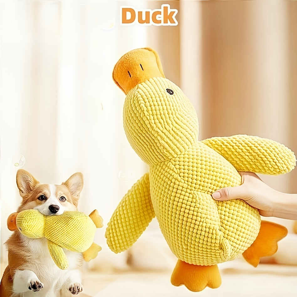 Large Yellow Duck Plush Toy Soft Stuffed Animal with Orange Beak & Feet