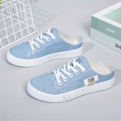 Women's Canvas Mule Sneakers Lightweight Outdoor Shoes