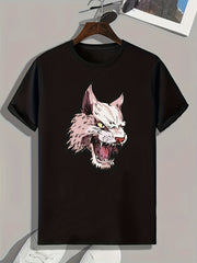 Men's Animal Print Graphic Tee for Summer