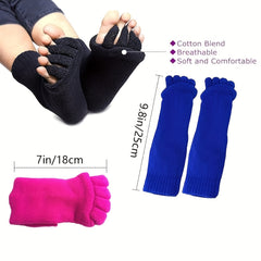 Toe Separator Socks Foot Alignment Toeless Socks