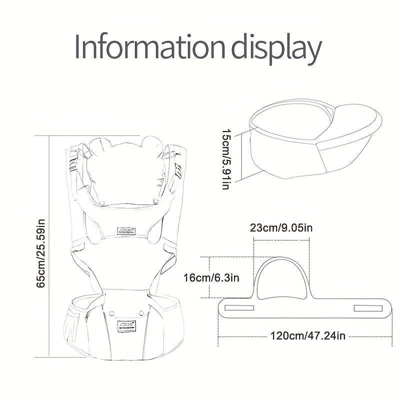 Ergonomic Baby Carrier Portable Multifunctional Baby Hip Seat
