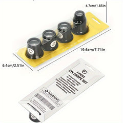 4pcs Jewelry Magnifying Glass Set 5X 10X 15X 20X