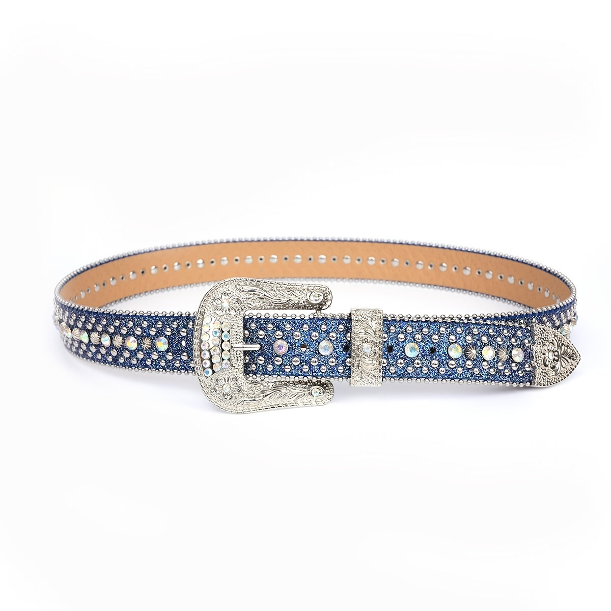 Punk Rhinestone Belt Vintage Bling Cowboy Cowgirl Waist Belt