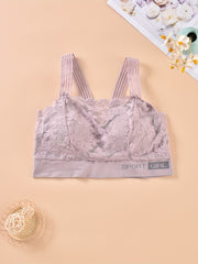 Scallop Trim Lace Bra Wireless