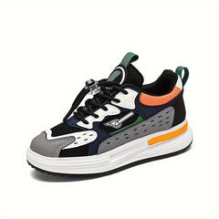 Boy's Chunky Lace Up Soft Sole Sneakers for Outdoor Activities