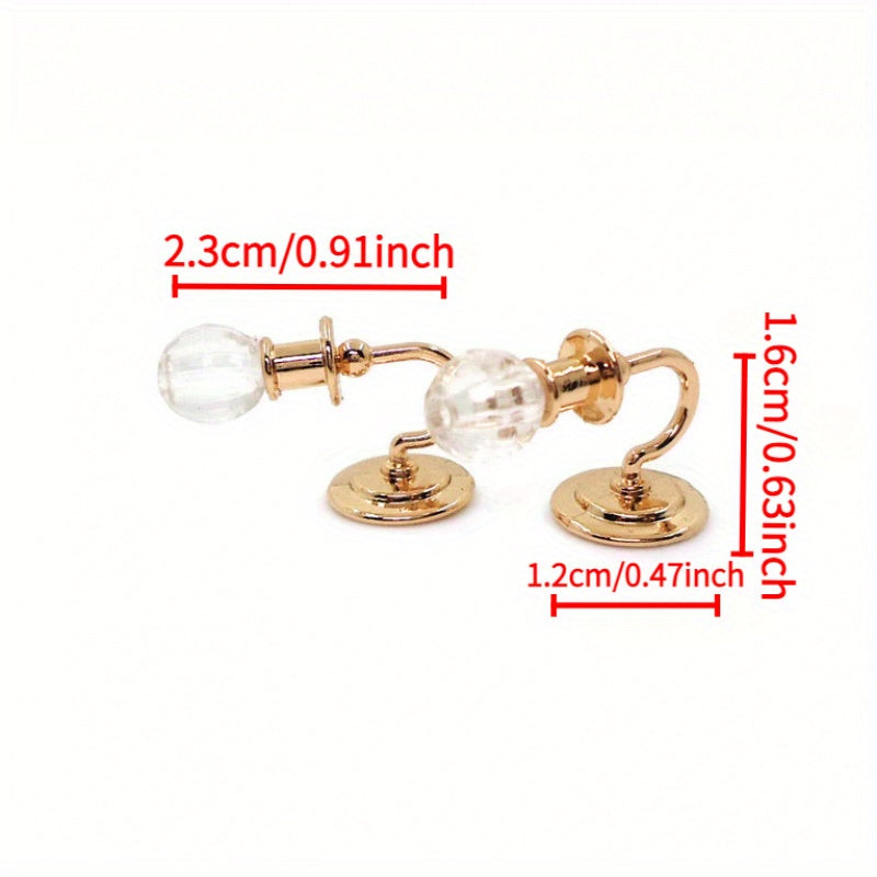 1:12 Bronze & Golden Decor Props for Dollhouses Living Room Bedroom