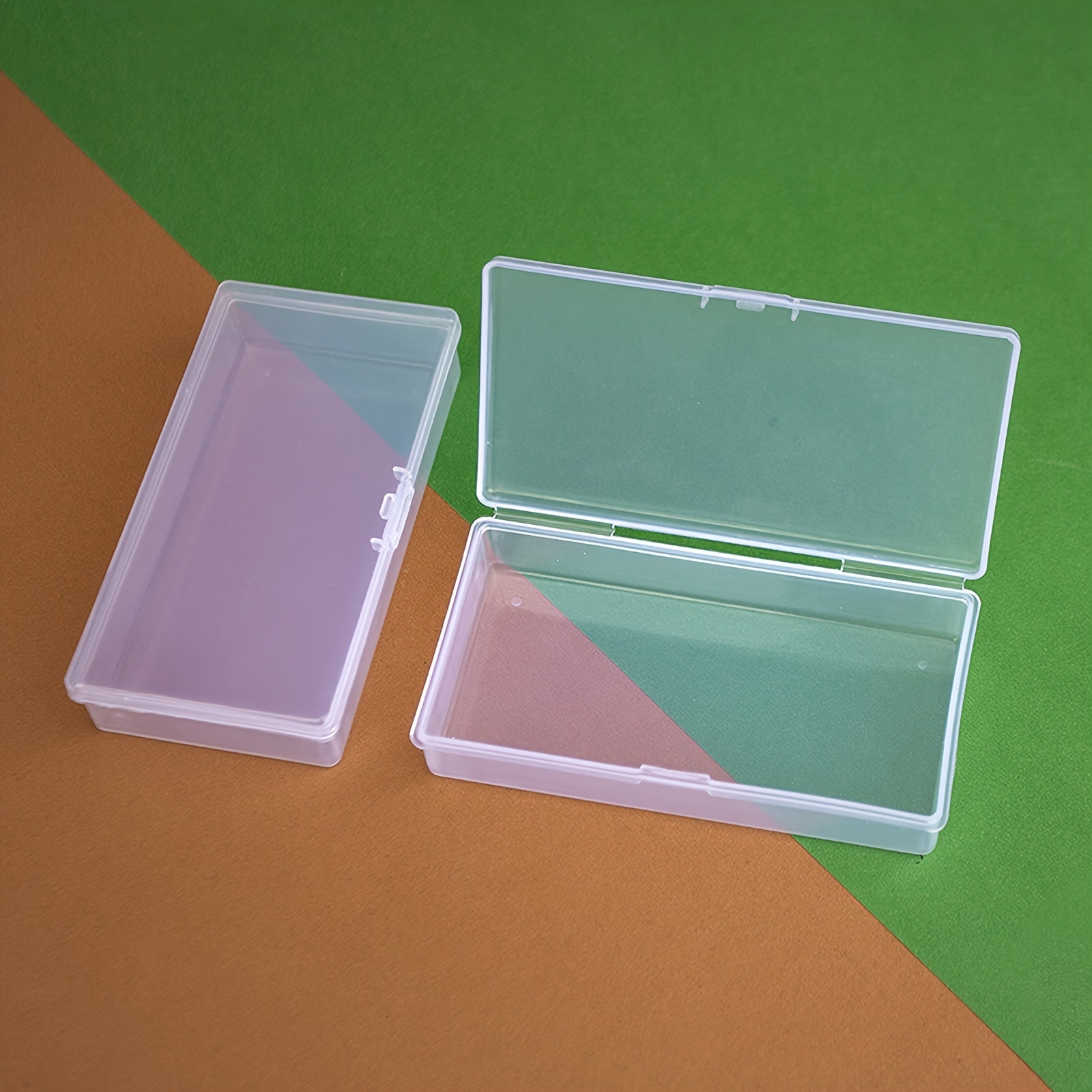 Plastic Transparent Jewelry Storage Box Nail Rhinestone Case
