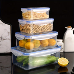 4pcs Freshkeeping Boxes Microwave Lunch Box Sealed Storage Box Food Storage