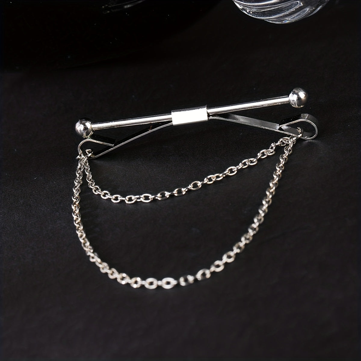 Men's Tie Chain Collar Clip Collar Pin Shirt Buckle