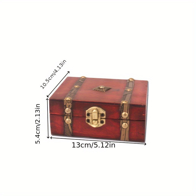 Wooden Ring Box Jewelry Organizer Decorative Trinket Case Home Decor