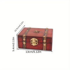 Wooden Ring Box Jewelry Organizer Decorative Trinket Case Home Decor