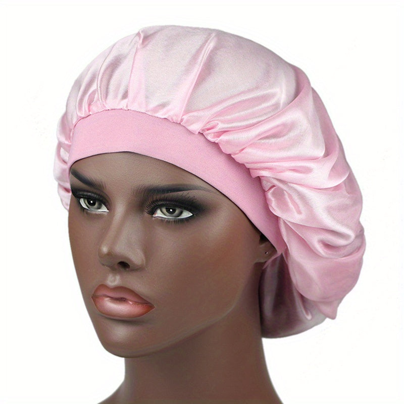 Sleeping Bonnet Hat With Elastic Band For Women Wide Sleep Cap