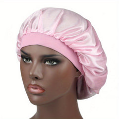 Sleeping Bonnet Hat With Elastic Band For Women Wide Sleep Cap