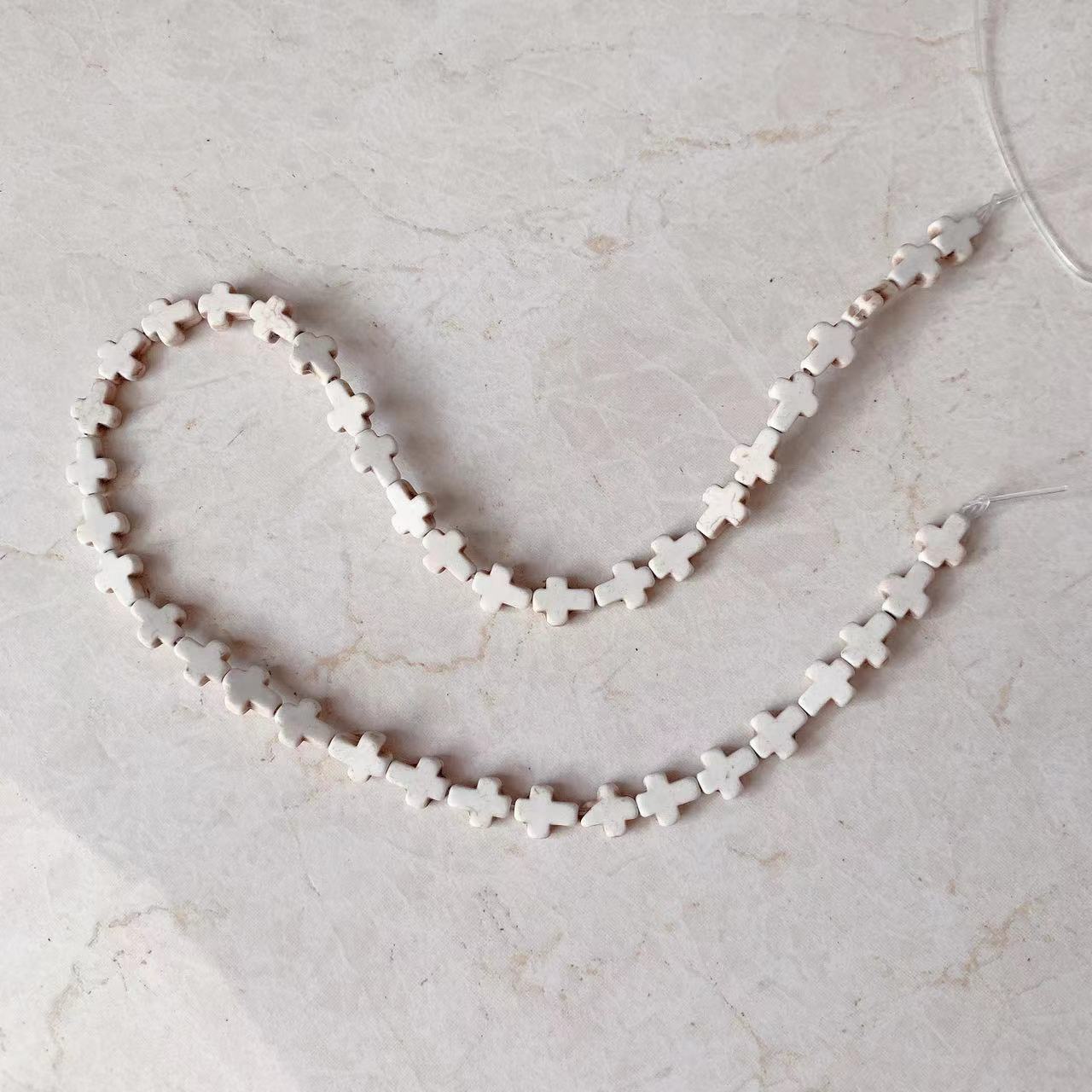 36pcs 8 10mm Cross Beads for DIY Jewelry Making