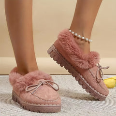 Women's Plush Lined Snow Boots Slip On Ankle Boots