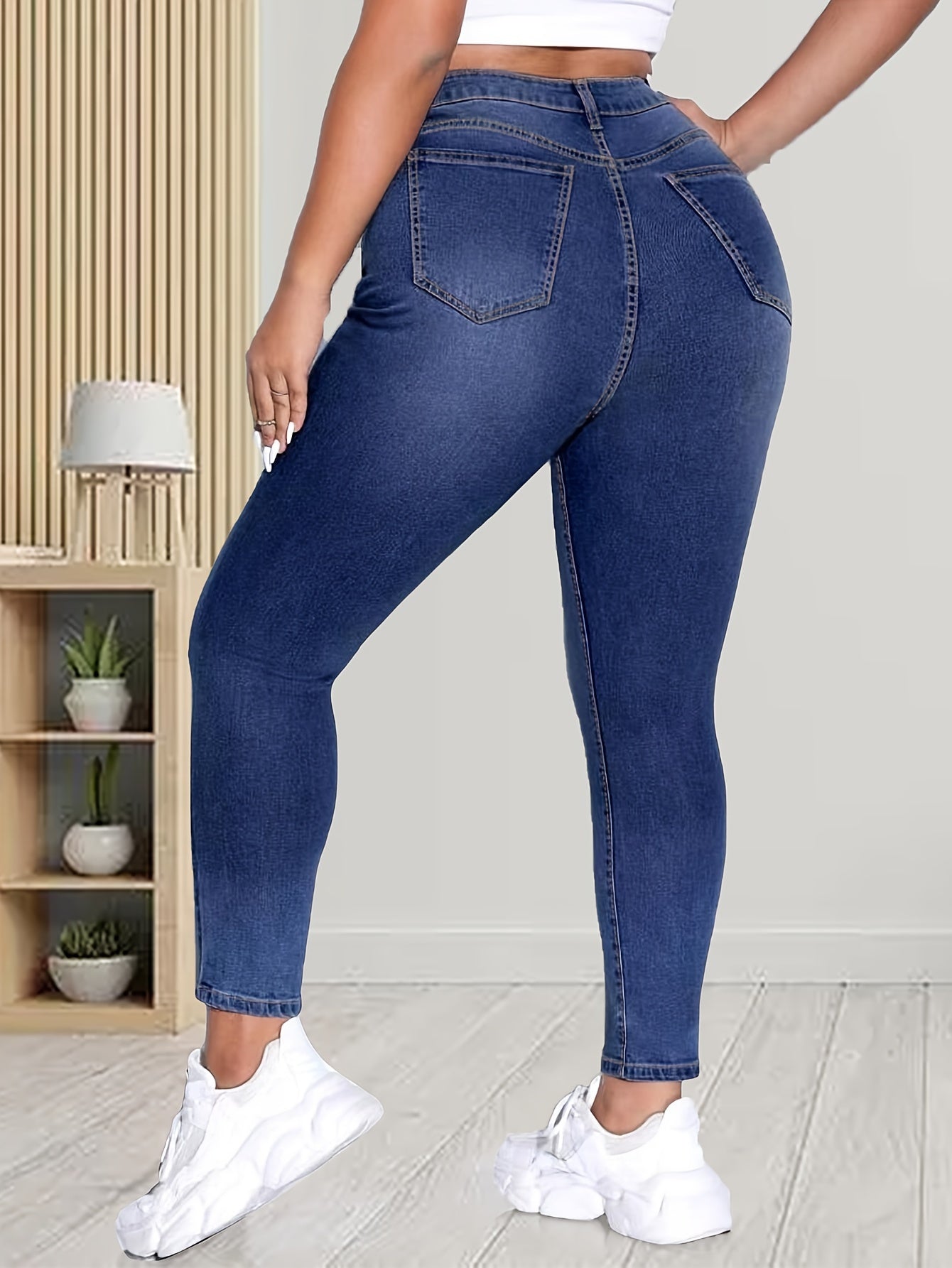 High Rise Stretch Skinny Jeans