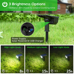 4pcs Solar Lawn Lights Outdoor Waterproof Spotlights 67 LED RGB Floor Lights