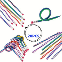 20pcs Bendable Pencils Kids Birthday Learning Toys Party Bag Filler