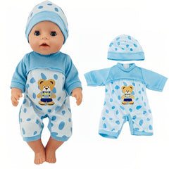 18 inch Animal Shafu Doll Clothes Velvet Hat Bear Onesie Suit for Christmas
