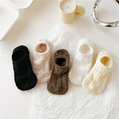 5 Pairs Twist Ankle Socks Soft & Lightweight All-match Women's Stockings