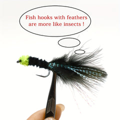 6pcs Artificial Flies Fishing Lure Bionic Trout Fly Fishing Streamer Flies Bait