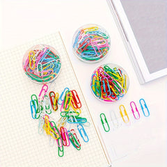 50 Colorful Paper Clips for Binding Documents