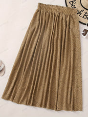 Boho Floral Print Maxi Skirt Women's Plus Size Elastic High Rise