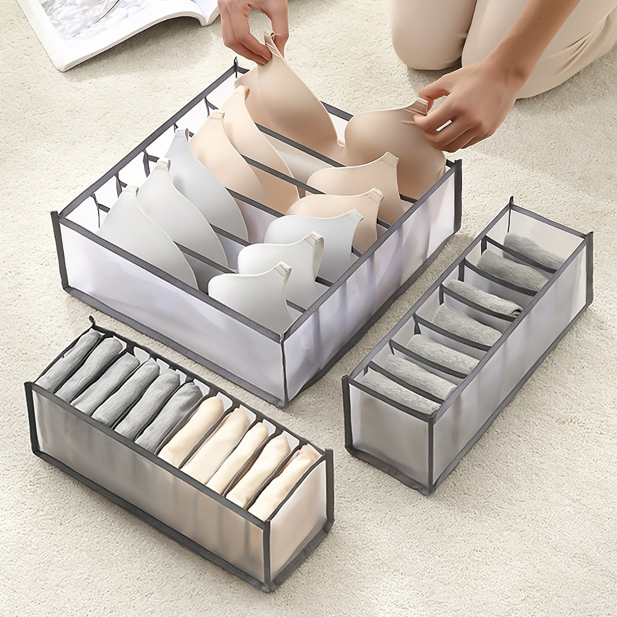 1 Pc Underwear Storage Bag Foldable Organizer Multifunctional Box