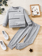 Boys Sports Sweatshirt & Sweatpants Set