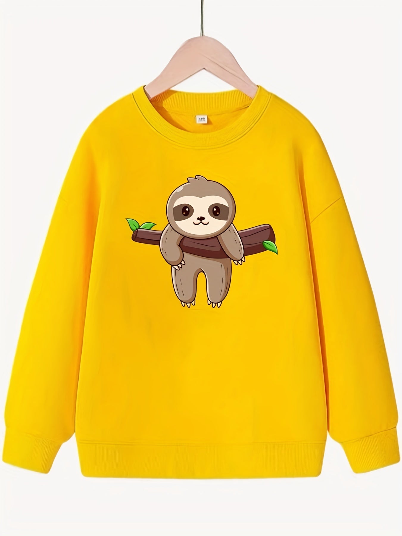 Cartoon Monkey Pattern Smart Sweatshirt For Girls