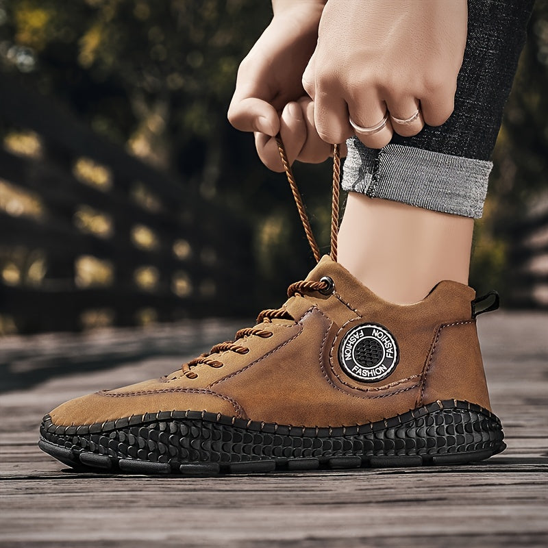 Men's Ankle Boots Casual Walking Sneakers Rubber Sole