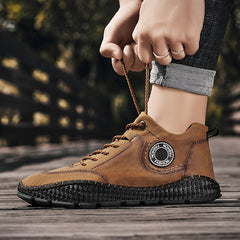 Men's Ankle Boots Casual Walking Sneakers Rubber Sole