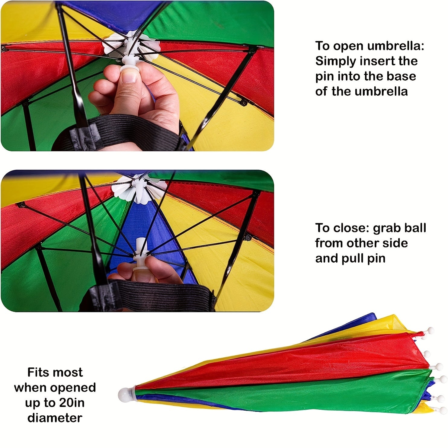 Umbrella Hat for Outdoor Sun Protection