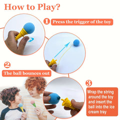 16pcs Ice Cream Slingshot Toys Prank Toys Sponge Balls for Kids