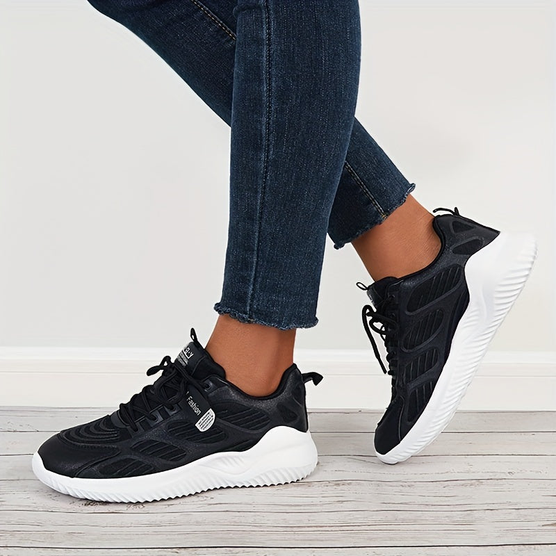 Women's Lace Up Tennis Shoes Non Slip Running Shoes For Outdoor