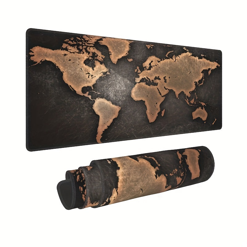 Large Retro Map Mouse Pad Desk Mat for Gamer Office Home Work