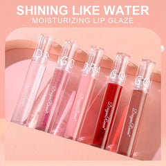 Waterproof Lip Gloss Mirror Luster Dewy Texture Transparent Sheer