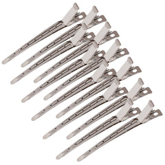 12PCS Stainless Steel Hair Clip Salon Duck Bill Clips