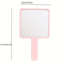Square Hand Mirror Portable Makeup Vanity Mirror for Girls Women Gift
