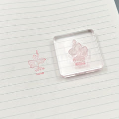 Transparent Plant Silicone Stamp for DIY Handbook Seal