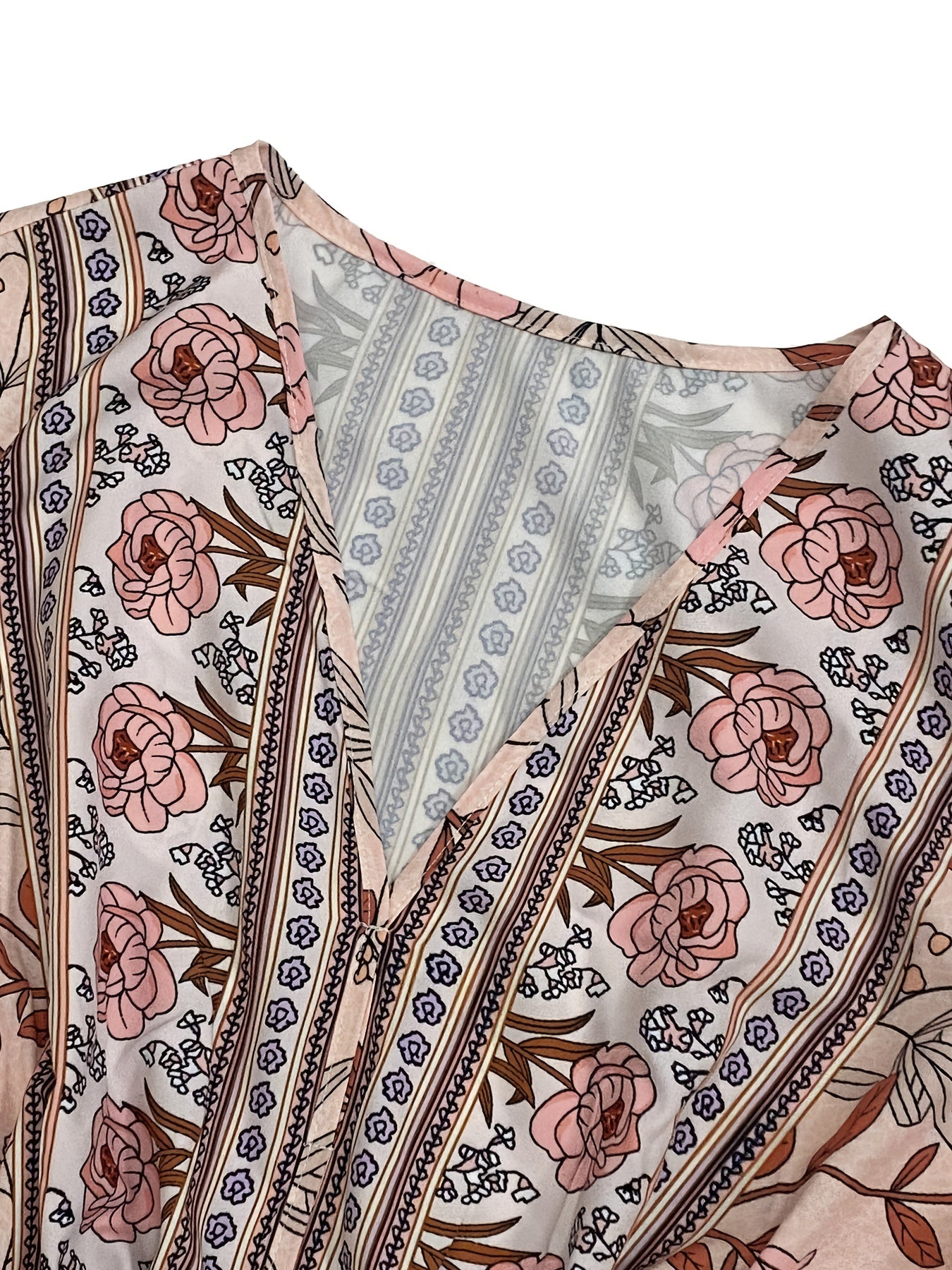 Women's Floral Print Maxi Smock Dress