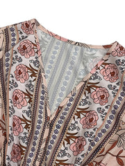 Women's Floral Print Maxi Smock Dress