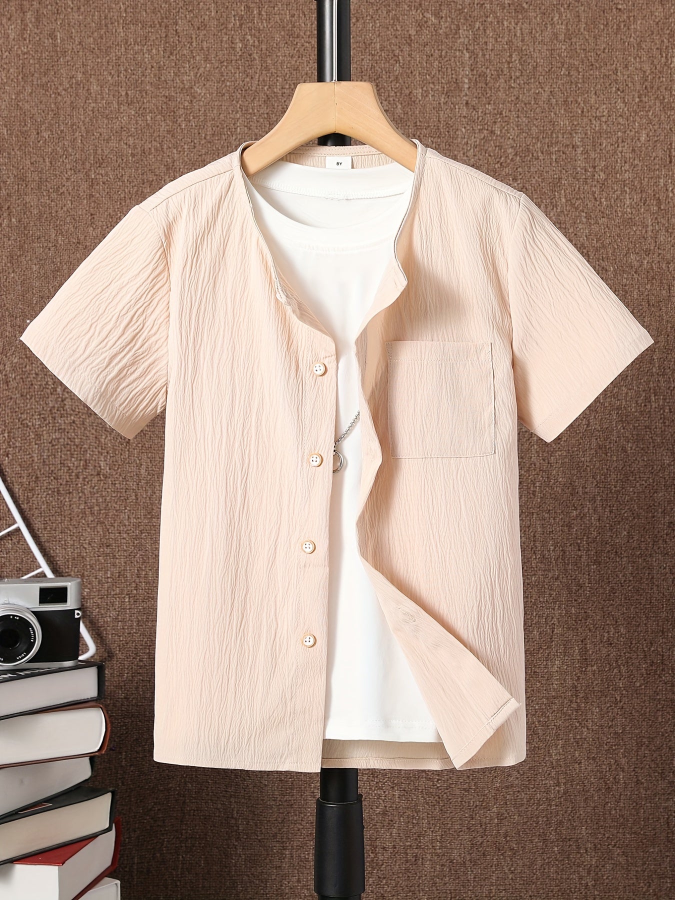 Boys Preppy Short Sleeves Shirt Summer Clothes