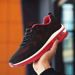 Men's Lightweight Knit Sneakers Breathable Lace-up Shoes