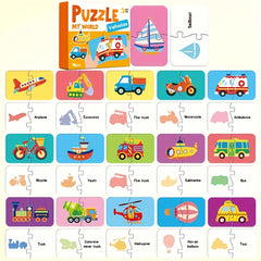 Educational Jigsaw Puzzles 16-48pcs Animals Daily Life Vehicles Fruits&Vegetable