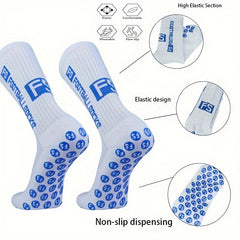 2 Pairs Men's Mid Crew Sport Socks - Sweat Absorbing & Comfy